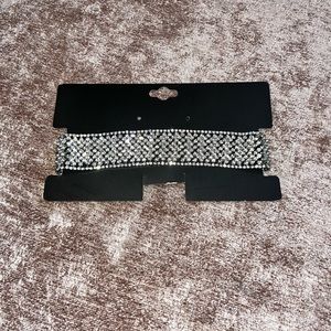 Rhinestone choker necklace